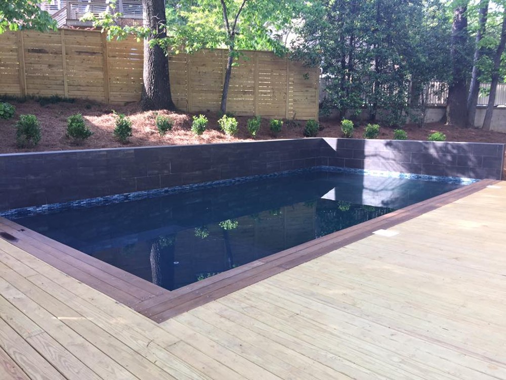 Modern looking swimming pool built in Hoover, Al 